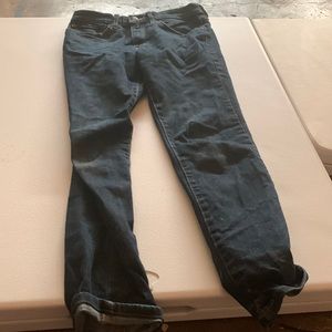 Blue jeans, men’s medium, used frequently and regularly for work